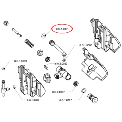 8G10001 Кольцо уплотнительное штока дренажного клапана 5.0x3.0 Dr.Coffee