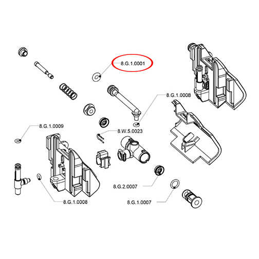 8g10001 8G10001 Кольцо уплотнительное штока дренажного клапана 5.0x3.0 Dr.Coffee