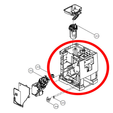 8S10024 Корпус (база) кофемашины Dr.Coffee F10, F11, F12, Coffee Break