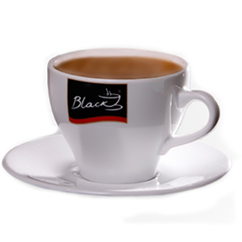 123456 Чашка капучино с блюдцем Coffee Black 150 мл (6 пар) — изображение 1