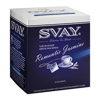 chajsvayzelenyjcvetyzhasmina Чай Svay зеленый с цветами жасмина 20х2гр — изображение 1
