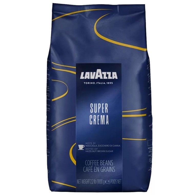 lavazzasupercrema Кофе в зернах Lavazza Super Crema 1 кг (80% арабика) — изображение 1