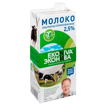 moloko Молоко ультрапастеризованное EKONIVA 3.5% 1 л — изображение 1